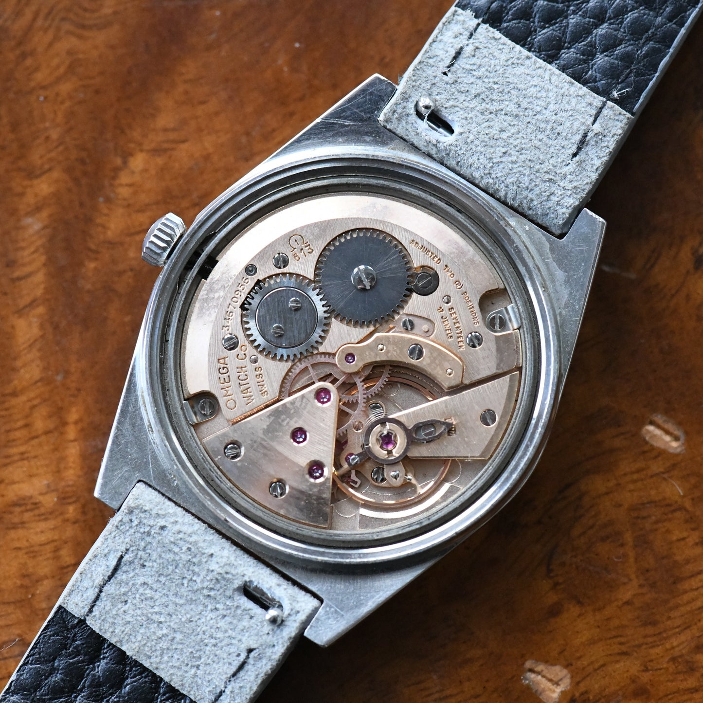 Omega Genève 136.049 Slate Grey Manual Wind 1972 Men's Watch 35mm Cal 613