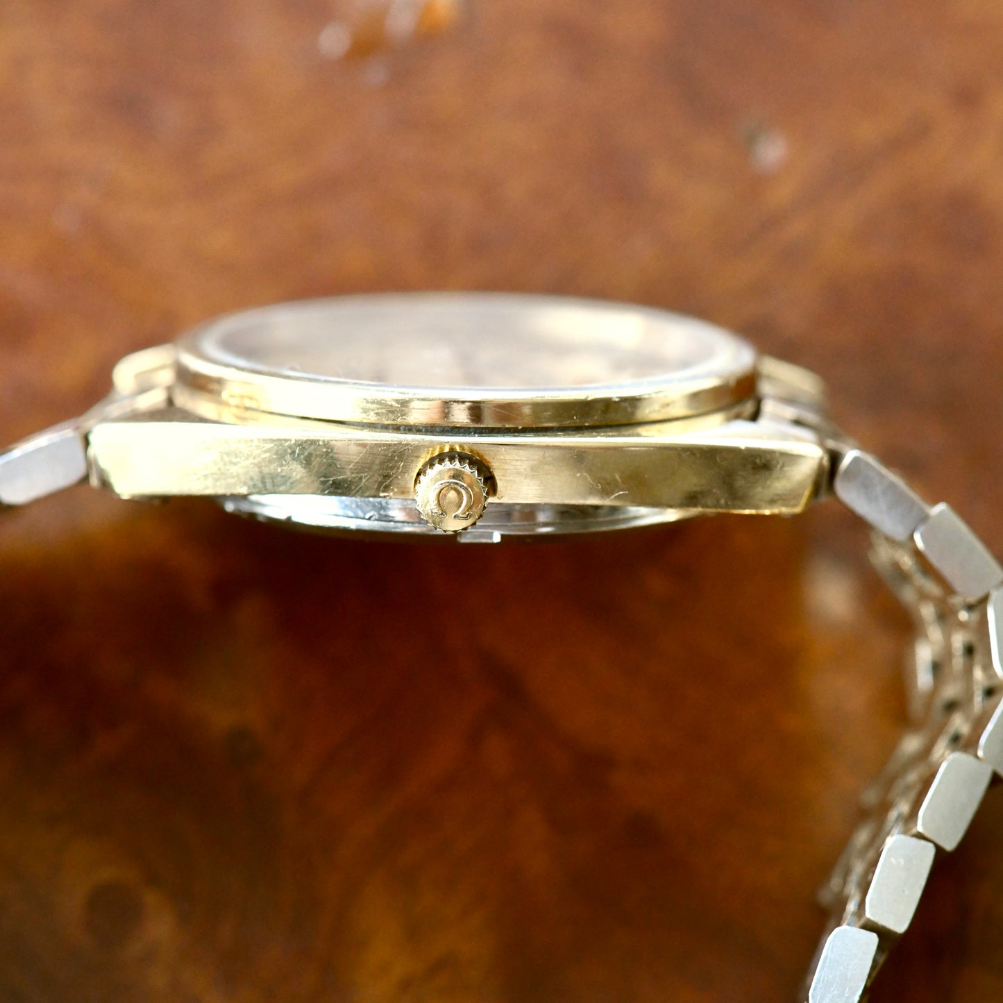 Omega Constellation Automatic Chronometer Gold Plate C Shape Bricks Cal 1012