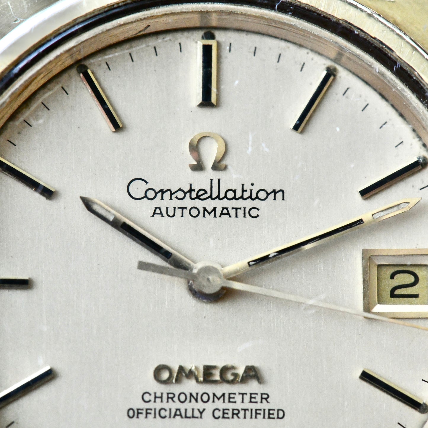 Omega Constellation Automatic Chronometer Gold Plate C Shape Bricks Cal 1012