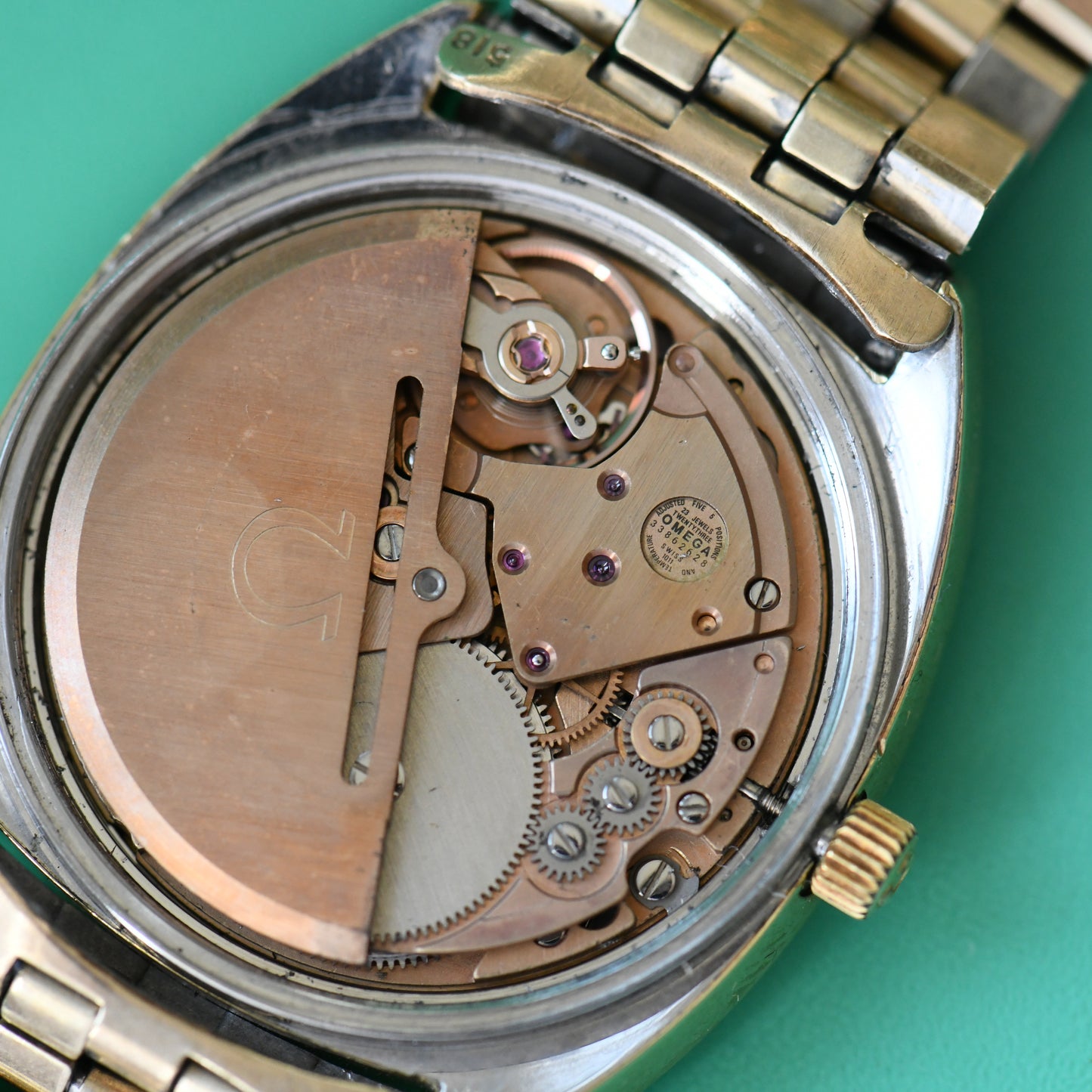 Omega Constellation Automatic Chronometer Gold Plate C Shape Bricks Cal 1012