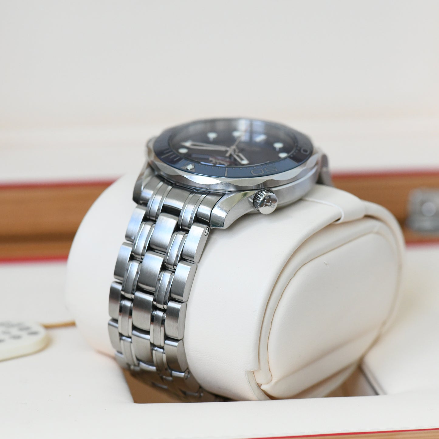 Omega Seamaster Pro 300m Blue Ceramic Bezel Co-Axial 41mm Automatic Watch B&P