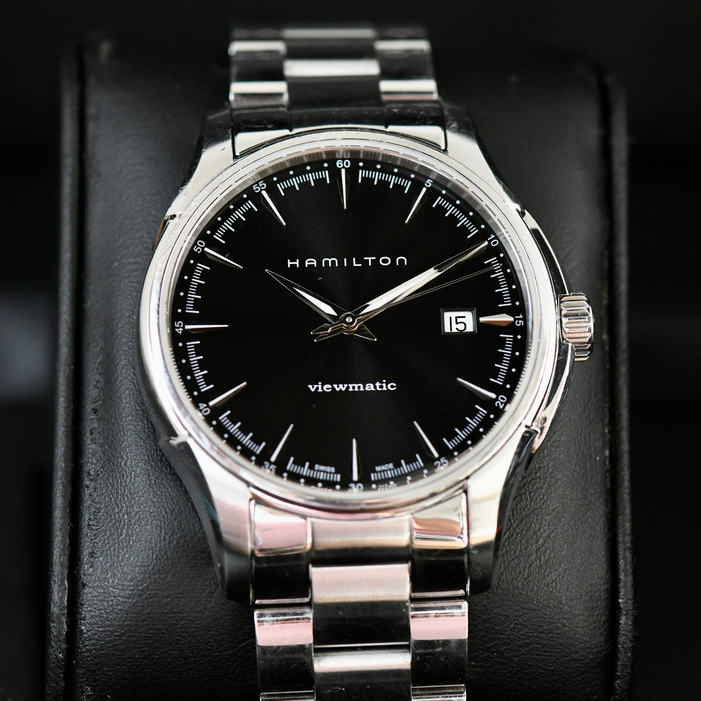 Hamilton Jazzmaster Viewmatic 40mm Automatic Black Dial Watch Boxed & Papers