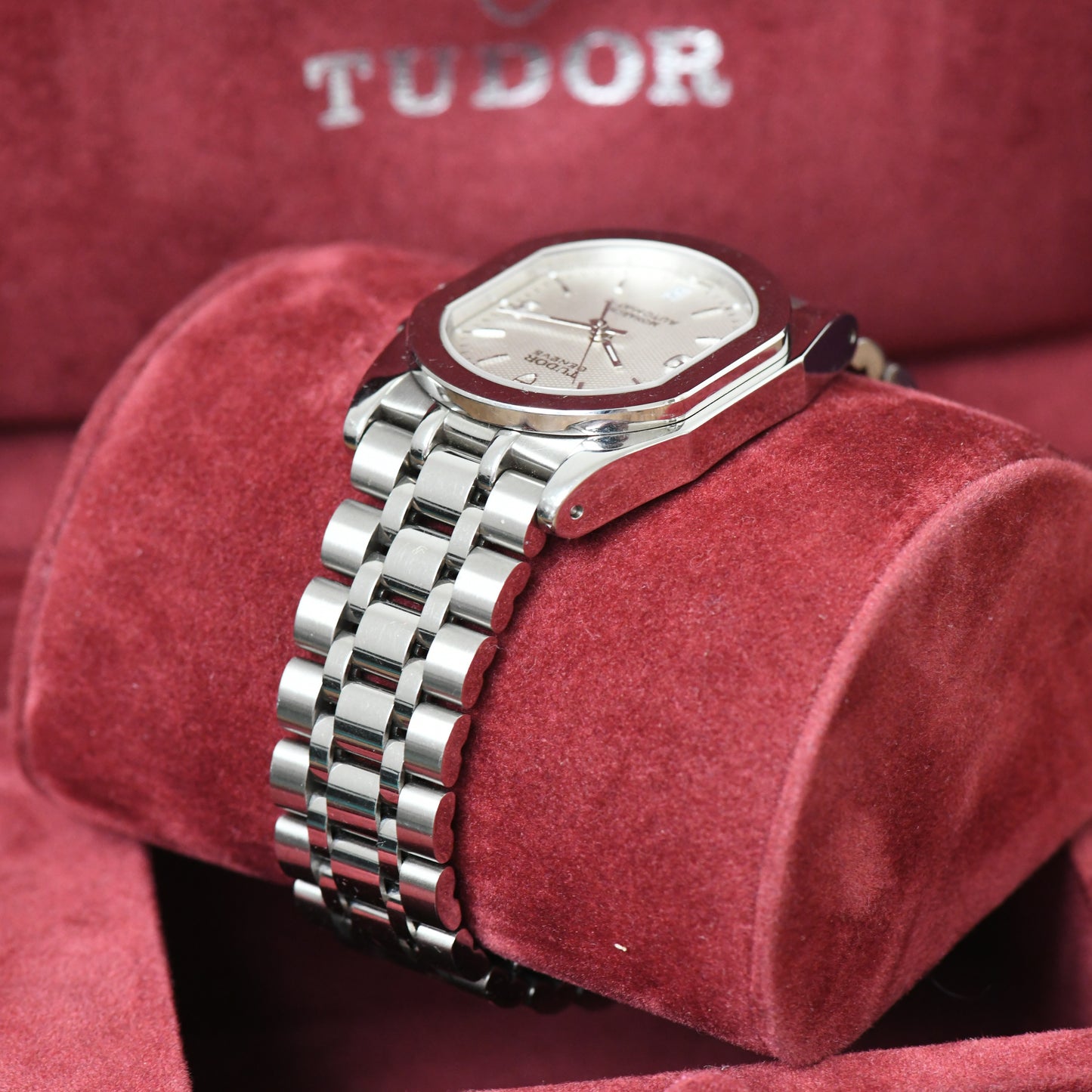 Tudor Rolex Monarch Automatic Date Silver Dial 33110 Full Set Boxed & Papers