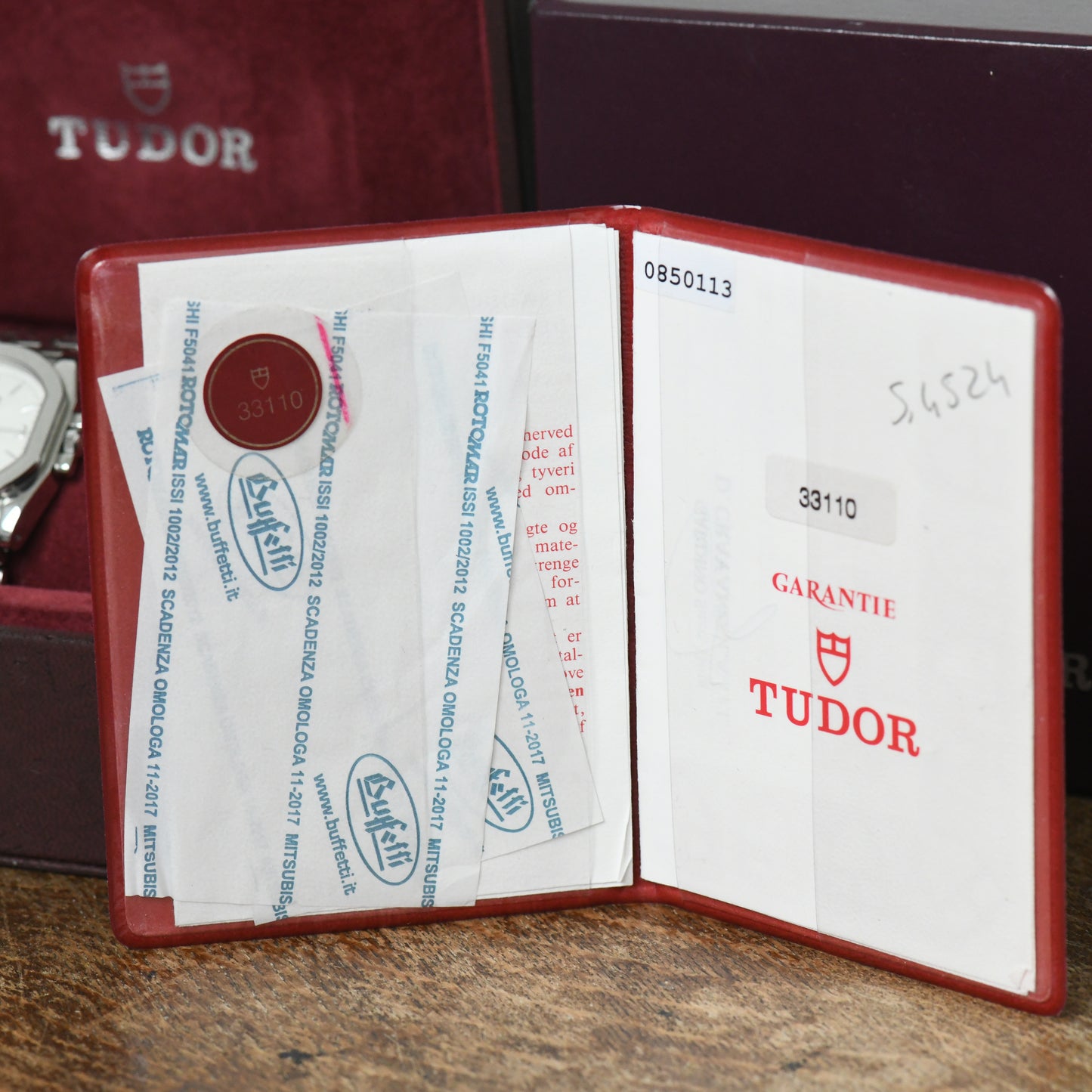 Tudor Rolex Monarch Automatic Date Silver Dial 33110 Full Set Boxed & Papers