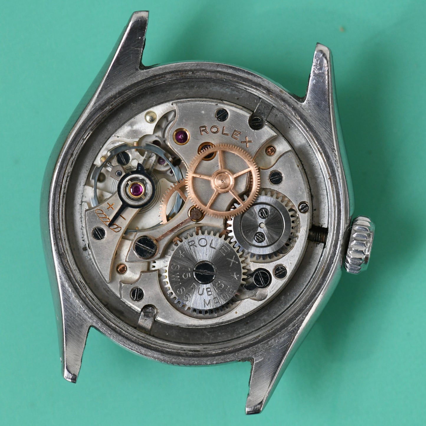 Rolex Oyster Royal 6044 Steel Manual Watch w/ Stretch Rivet Oyster WAB Bracelet