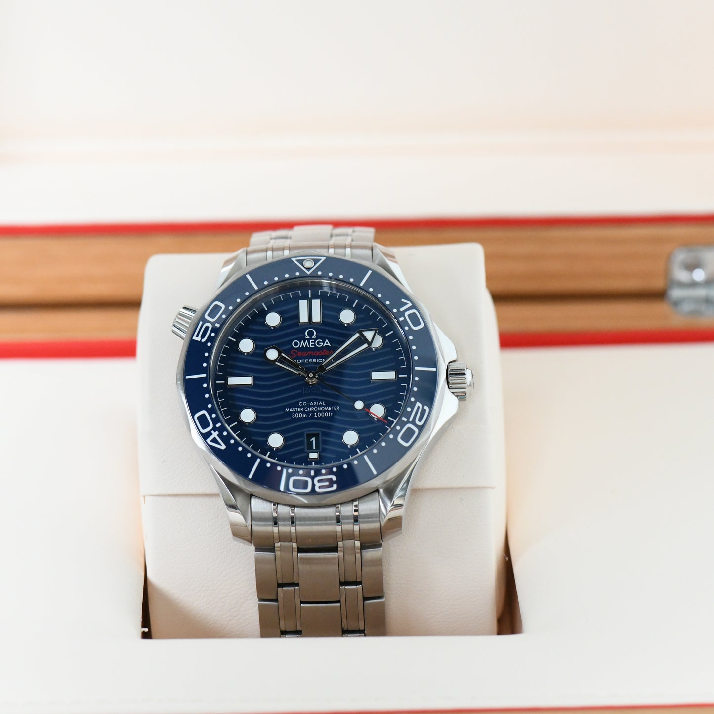 Omega Seamaster 300m Diver Master Chronometer 2020 Blue Dial Watch Box & Papers