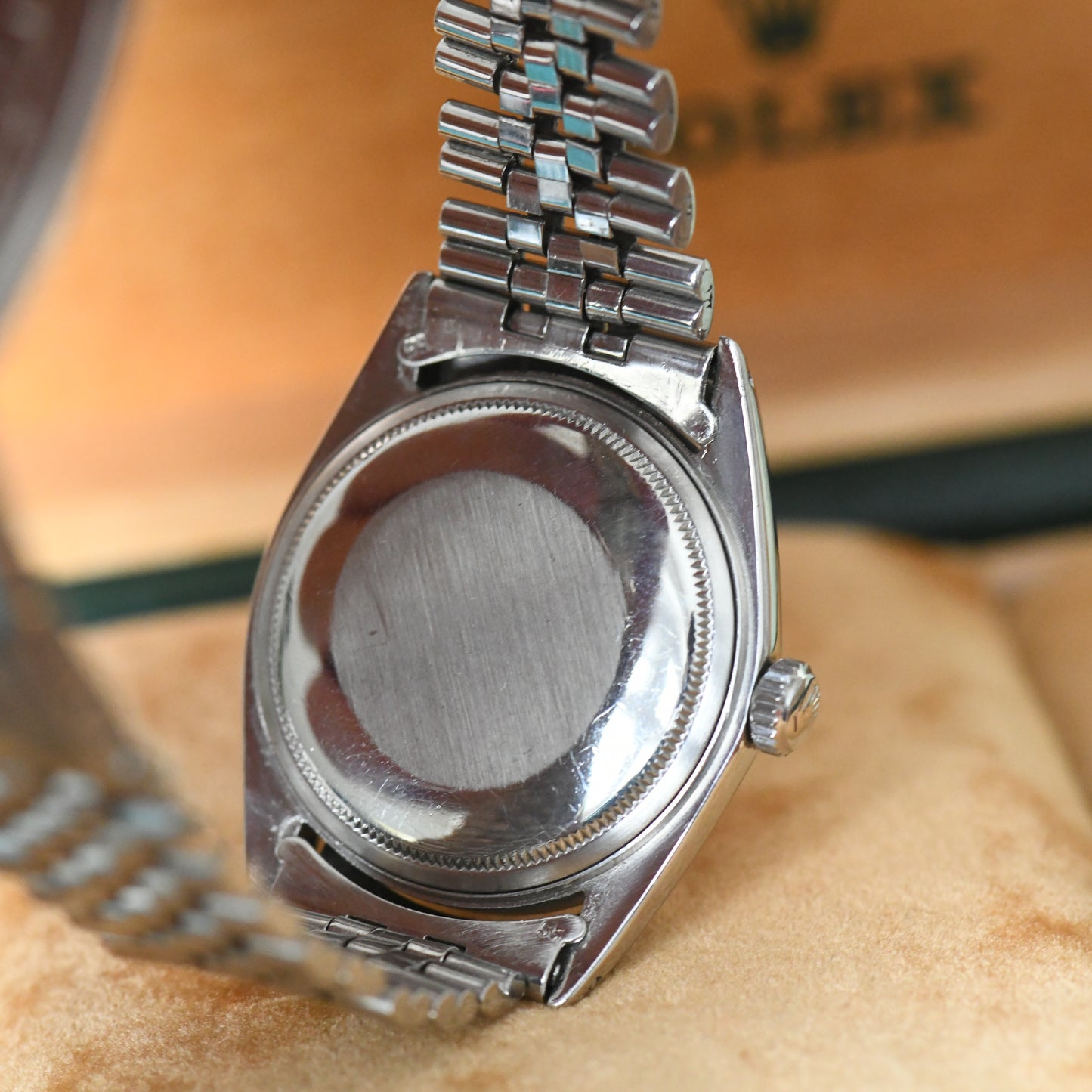 Rolex Datejust Steel & White Gold 36mm Silver Pie-Pan Dial Vintage Ref 1601 Boxed