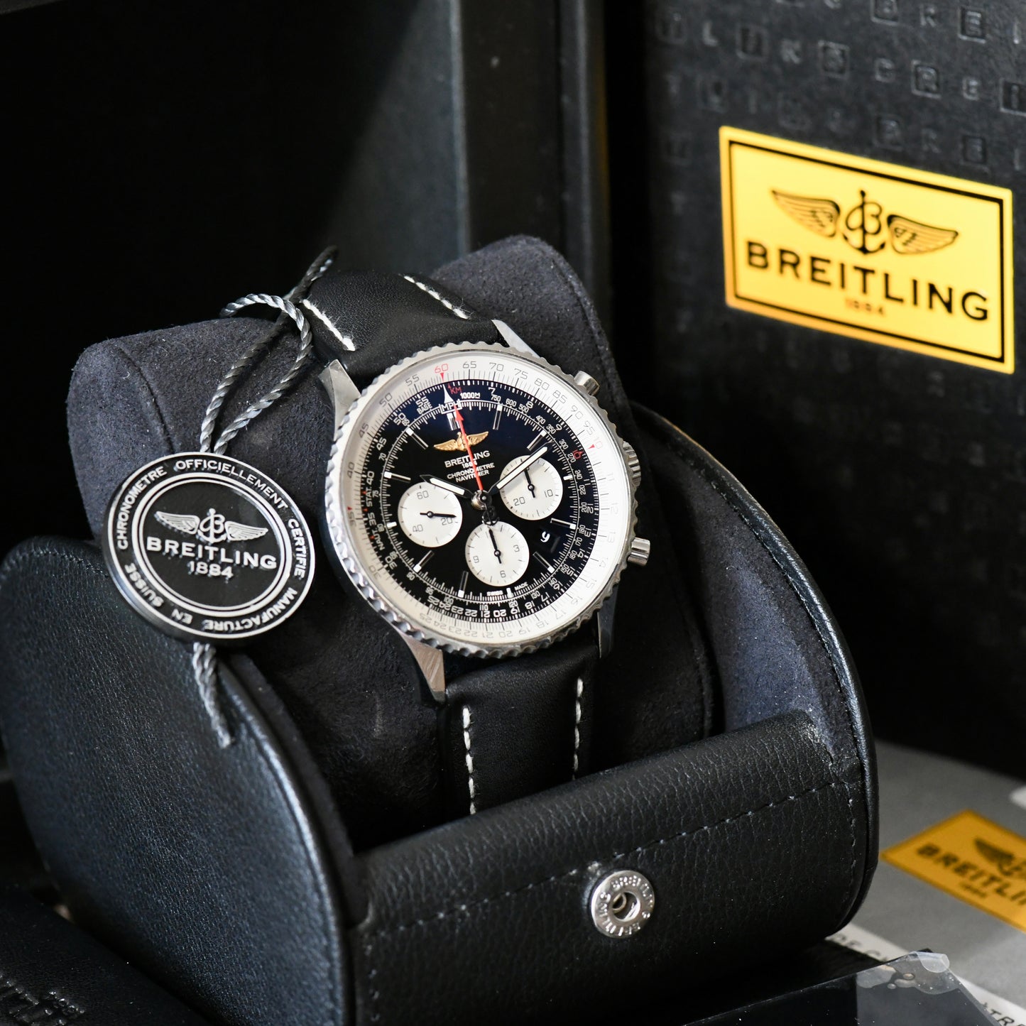 Breitling Navitimer B01 Chronograph 46mm Black Dial AB0127 Full Set Box & Papers