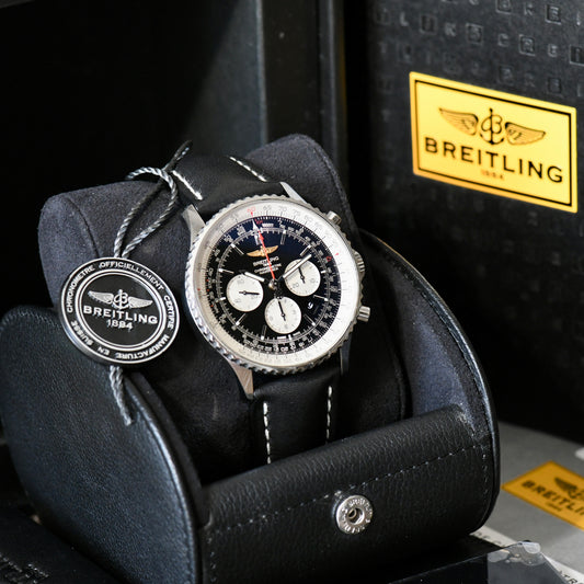 Breitling Navitimer B01 Chronograph 46mm Black Dial AB0127 Full Set Box & Papers