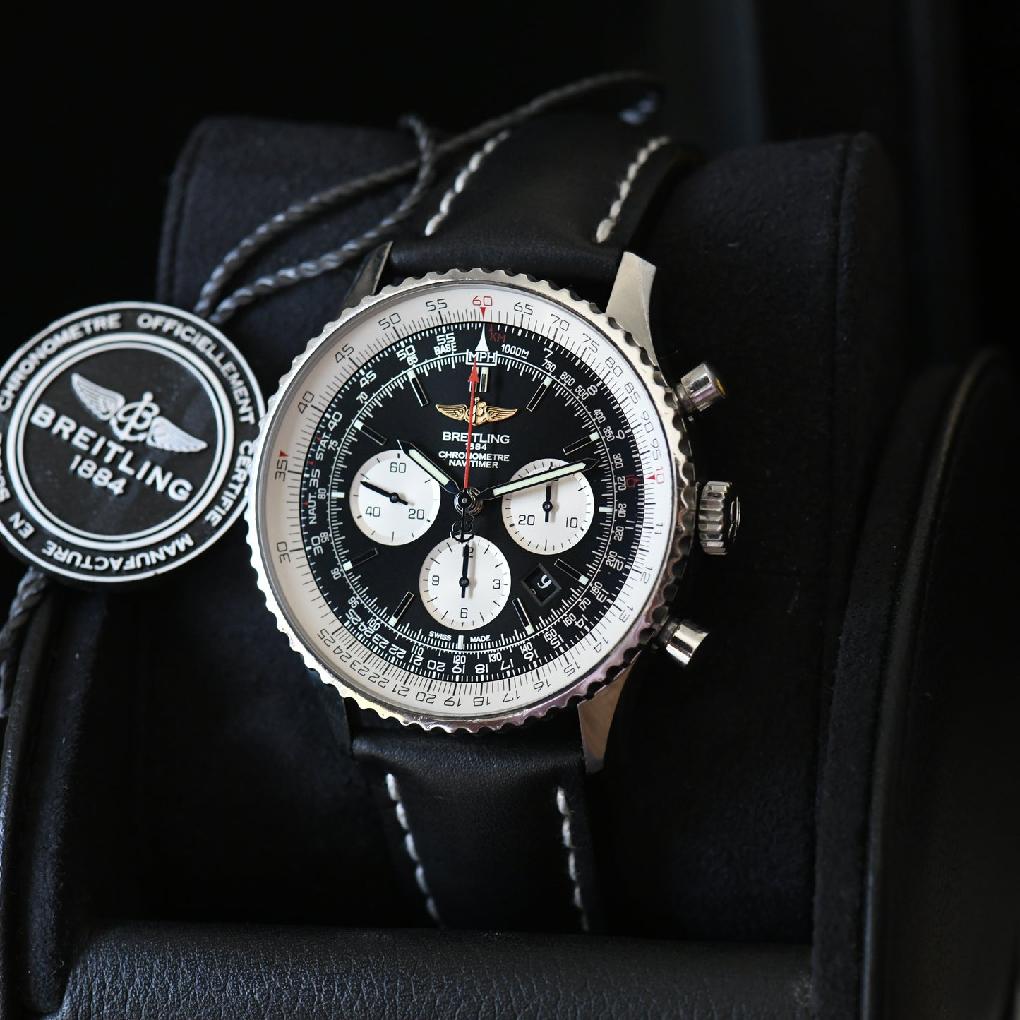 Breitling Navitimer B01 Chronograph 46mm Black Dial AB0127 Full Set Box & Papers