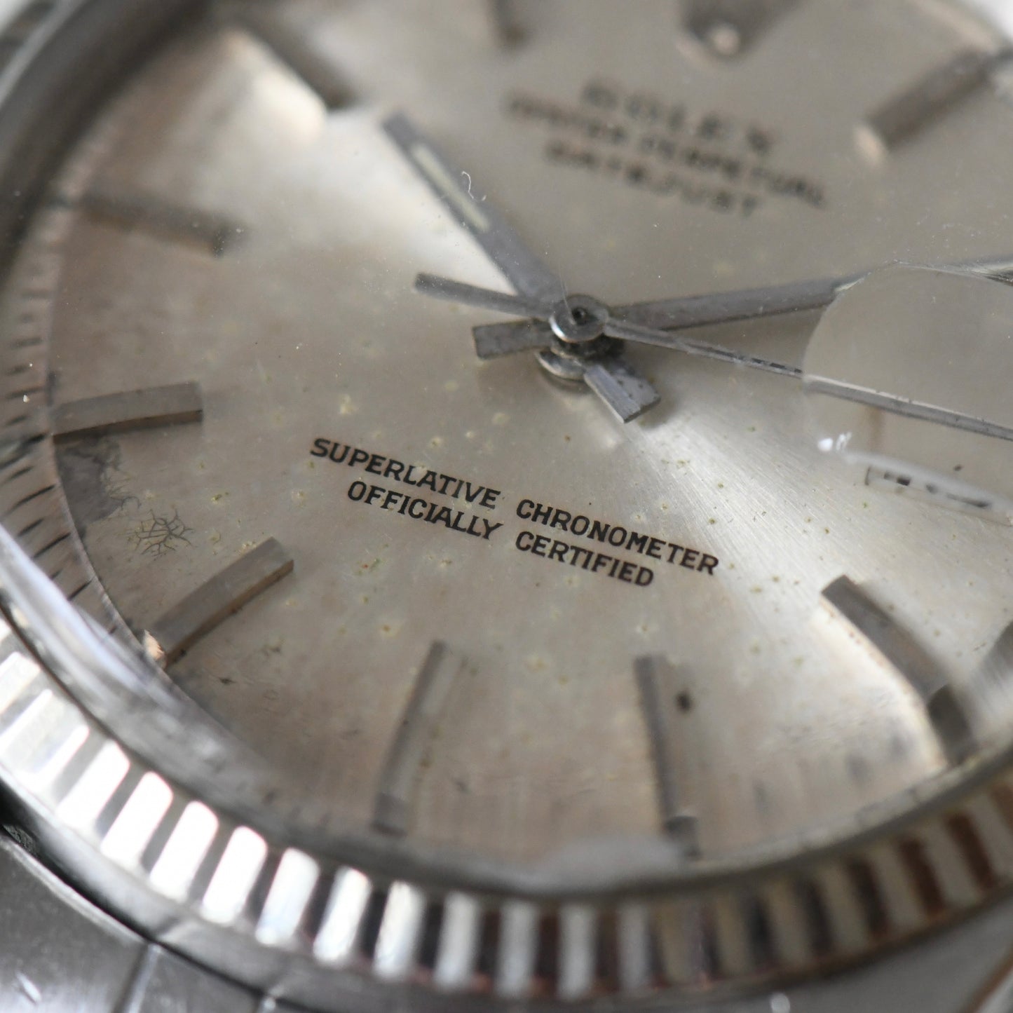Rolex Datejust Steel &amp; White Gold 36mm Silver Pie-Pan Dial Vintage 1966 Ref 1601