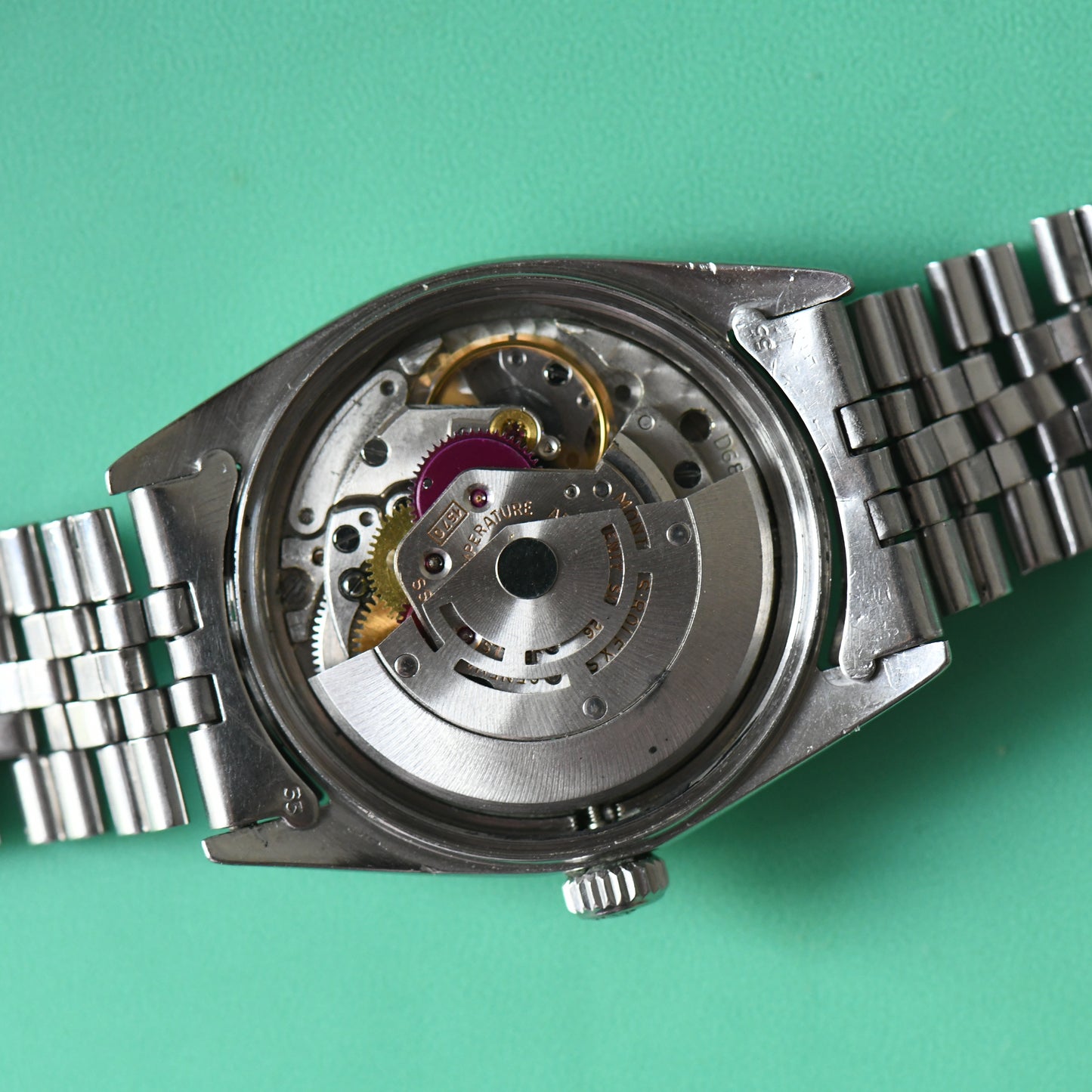 Rolex Datejust Steel &amp; White Gold 36mm Silver Pie-Pan Dial Vintage 1966 Ref 1601