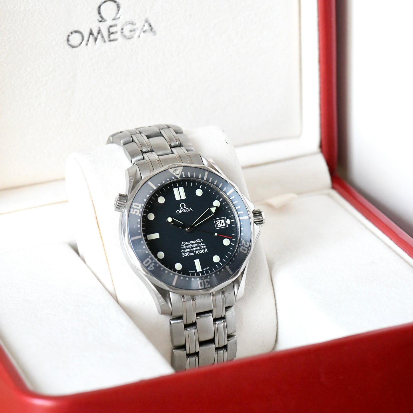 Omega Seamaster 300m Professional Blue Full Size Auto 41mm Watch 2531.80 - Boxed