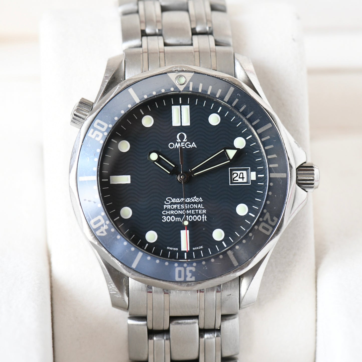 Omega Seamaster 300m Professional Blue Full Size Auto 41mm Watch 2531.80 - Boxed