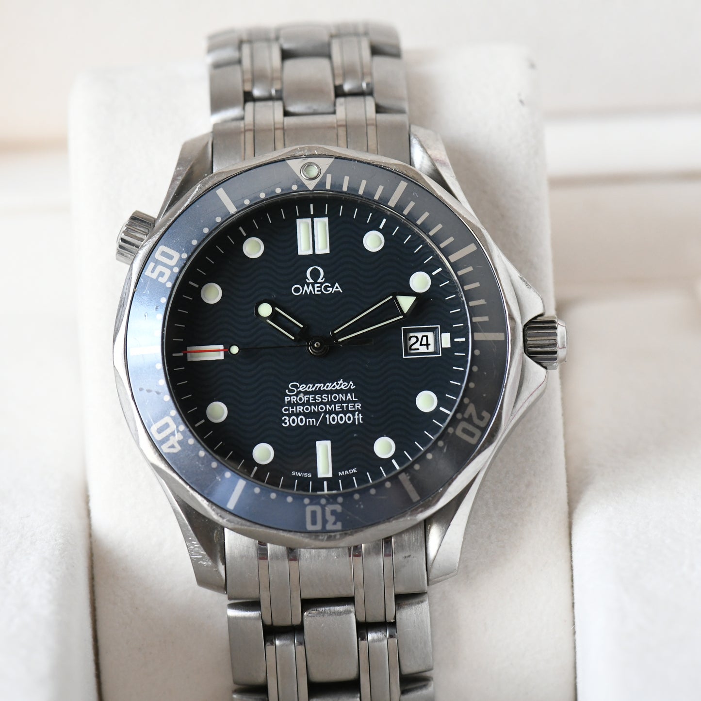 Omega Seamaster 300m Professional Blue Full Size Auto 41mm Watch 2531.80 - Boxed