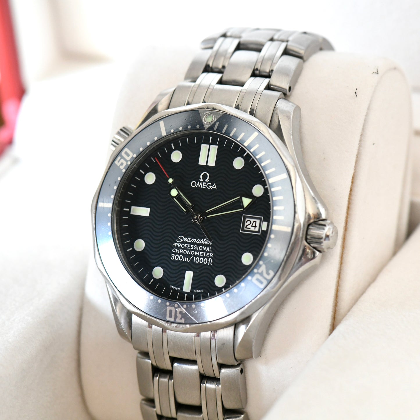 Omega Seamaster 300m Professional Blue Full Size Auto 41mm Watch 2531.80 - Boxed
