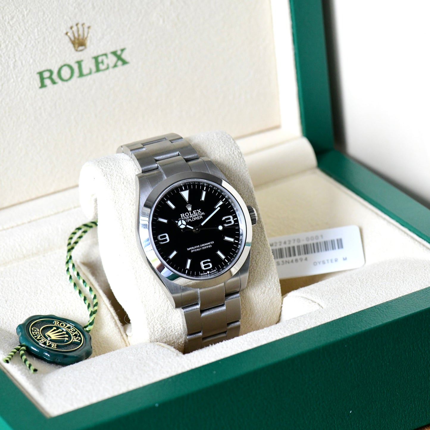 Rolex Explorer 124270 36mm Oyster Perpetual Men's Watch 2021 Boxed & Papers