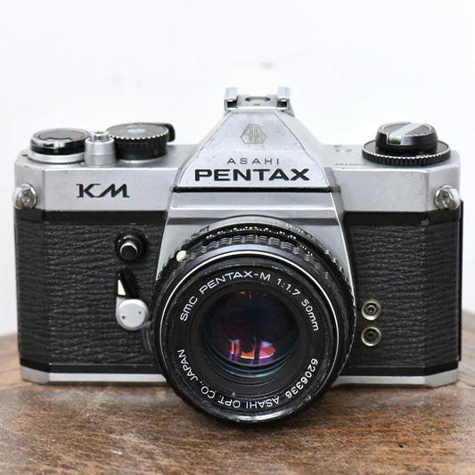 Pentax KM 35mm Film Camera + 50mm F1.7 Lens