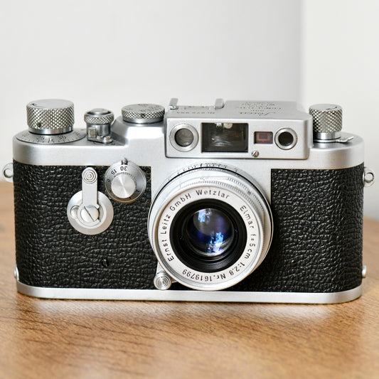 Leica IIIG 35mm Rangefinder Camera + 50mm F2.8 Elmar Lens + Case 3G