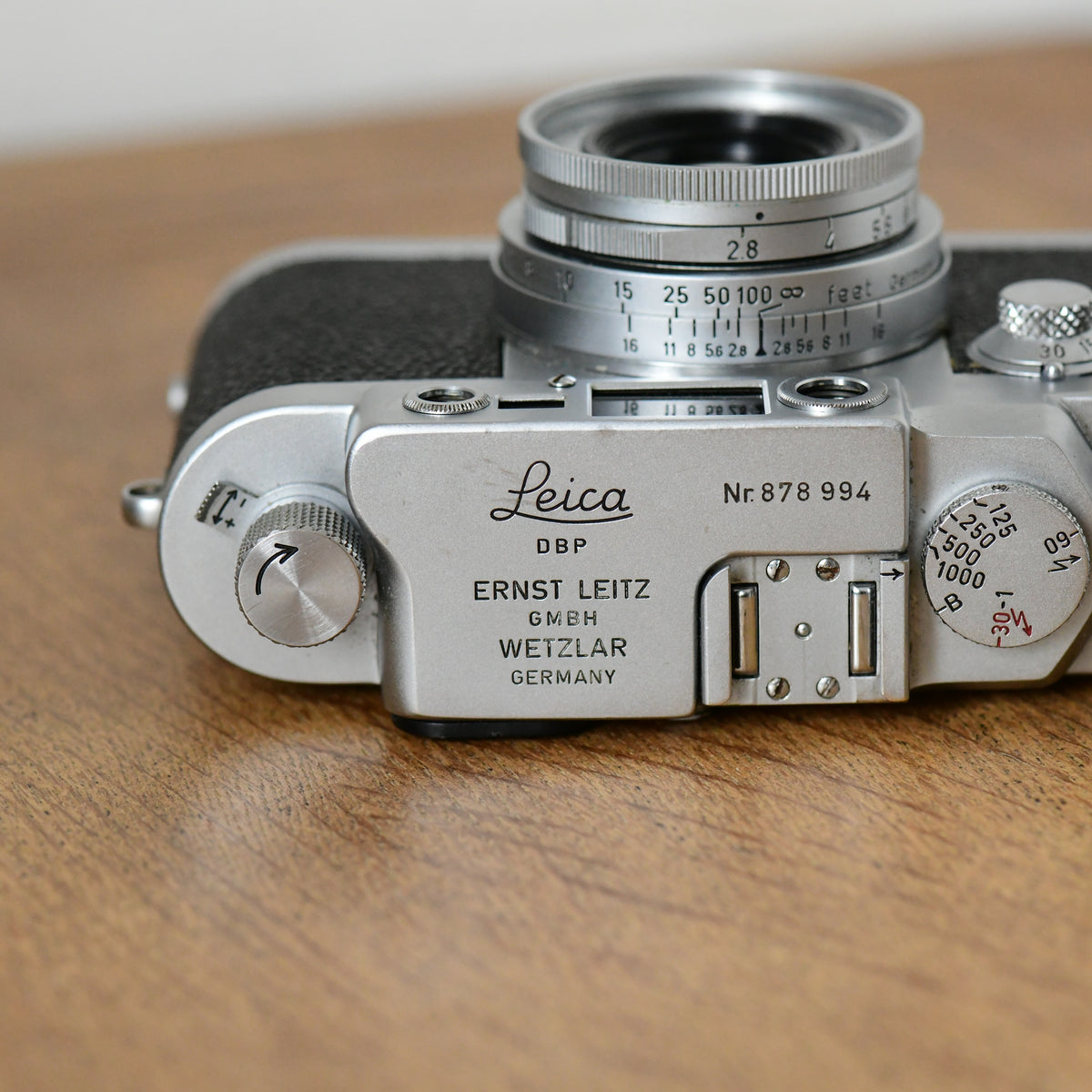 Leica IIIG 35mm Rangefinder Camera + 50mm F2.8 Elmar Lens + Case 3G