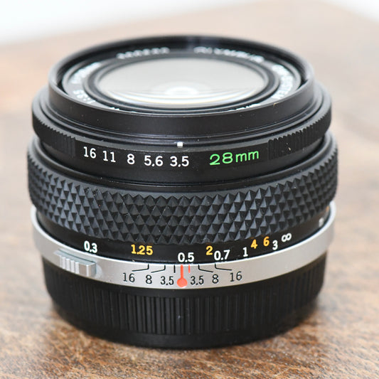 Olympus OM 28mm F3.5 Zuiko W Lens