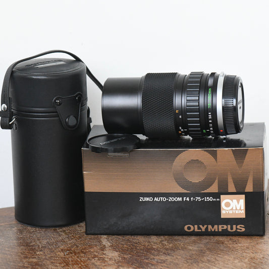 Olympus OM 75-150mm F4 Zuiko Zoom Lens - Boxed