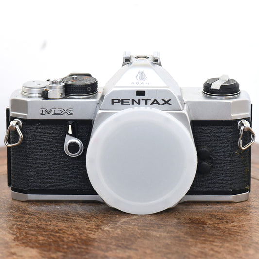 Pentax MX 35mm Film SLR Camera Body Silver
