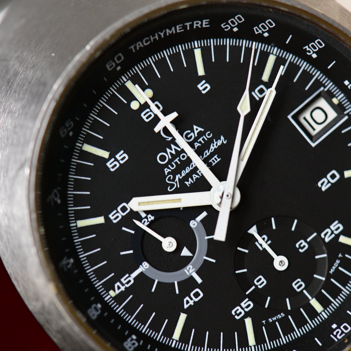 Omega Speedmaster Mark III Automatic Chronograph Black Dial Watch 1971 - Boxed