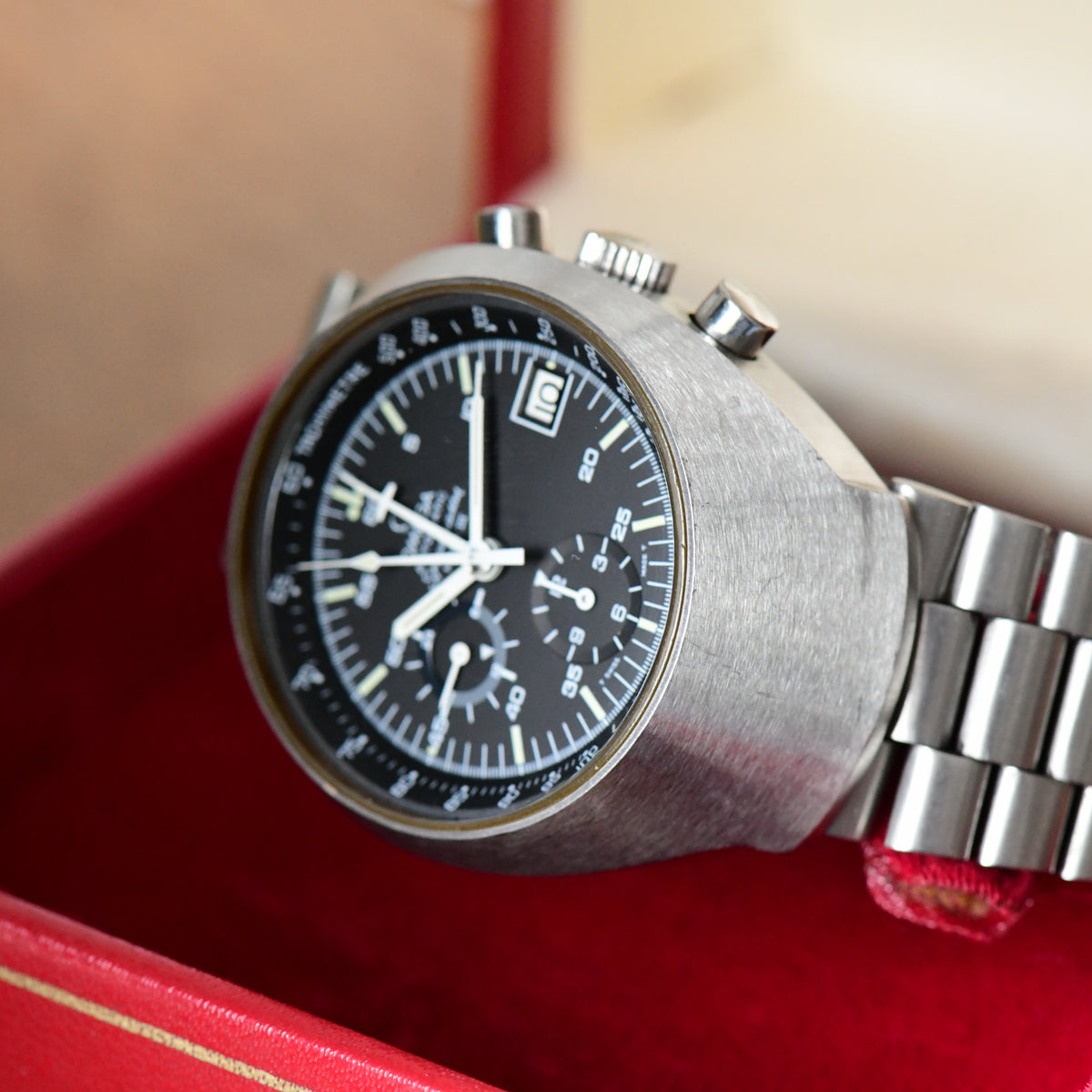 Omega Speedmaster Mark III Automatic Chronograph Black Dial Watch 1971 - Boxed
