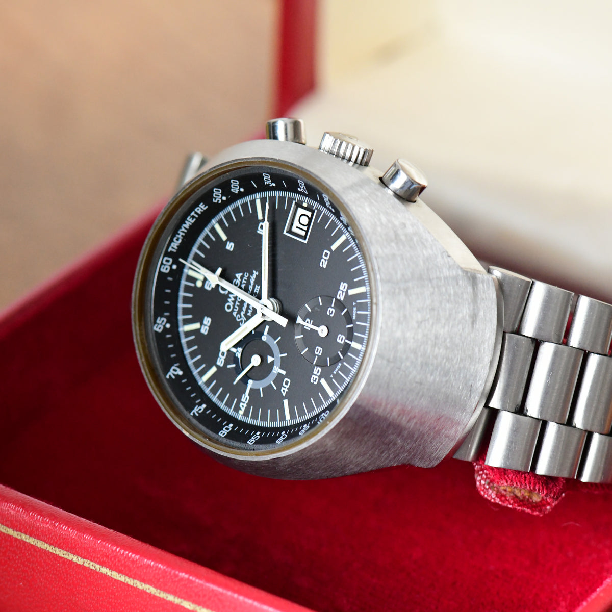 Omega Speedmaster Mark III Automatic Chronograph Black Dial Watch 1971 - Boxed