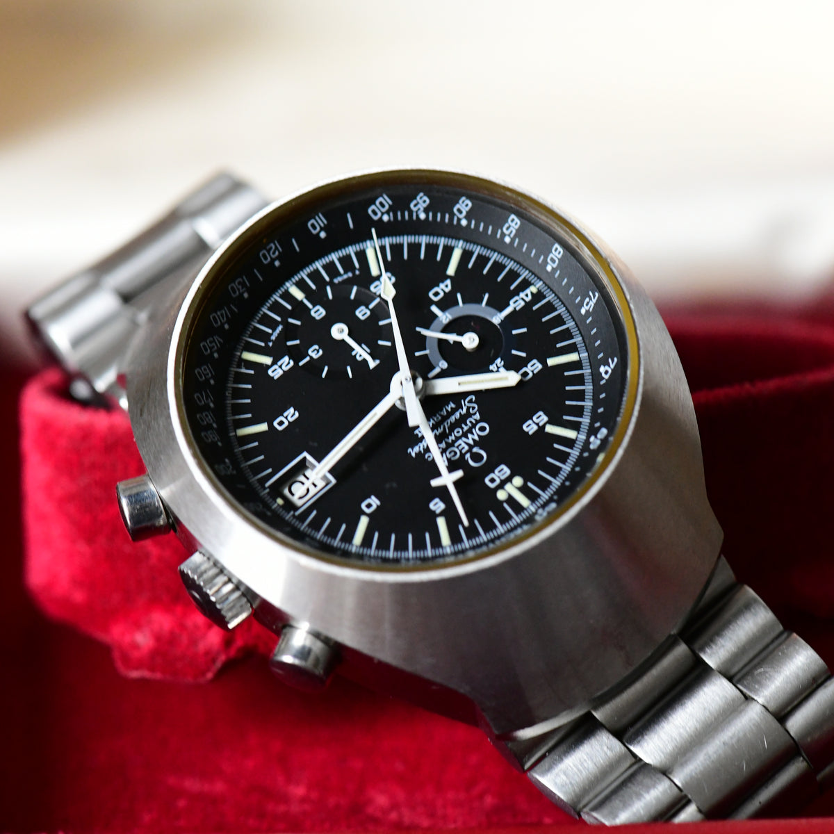Omega Speedmaster Mark III Automatic Chronograph Black Dial Watch 1971 - Boxed