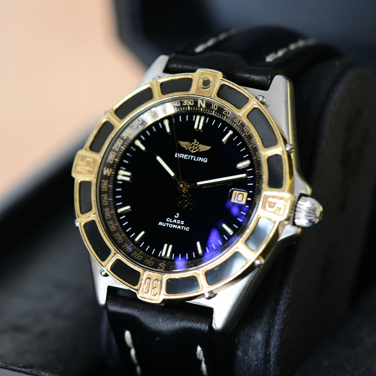 Breitling Cockpit J Class Automatic 80250 Steel & 18K Gold 40mm Black Dial Boxed
