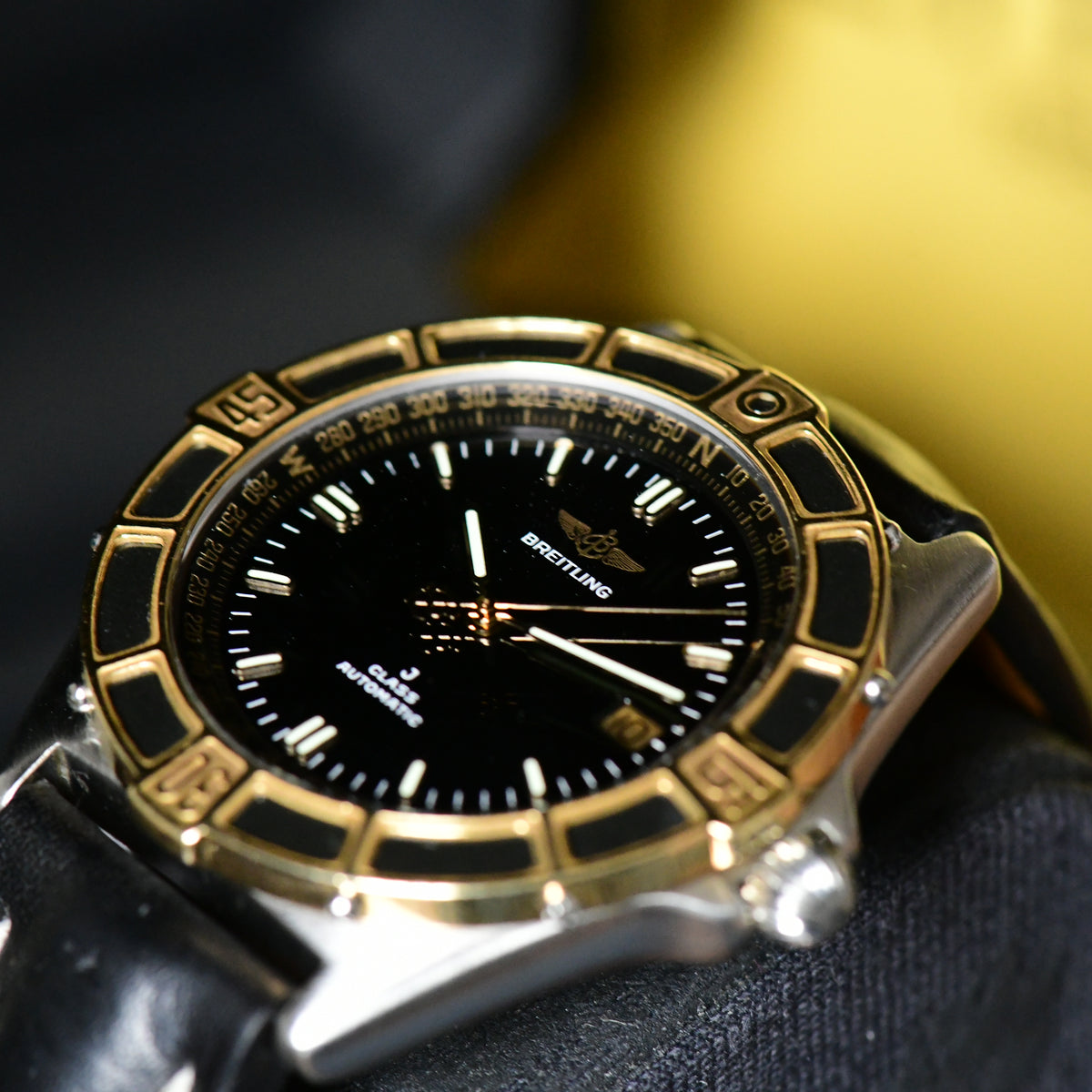 Breitling Cockpit J Class Automatic 80250 Steel & 18K Gold 40mm Black Dial Boxed