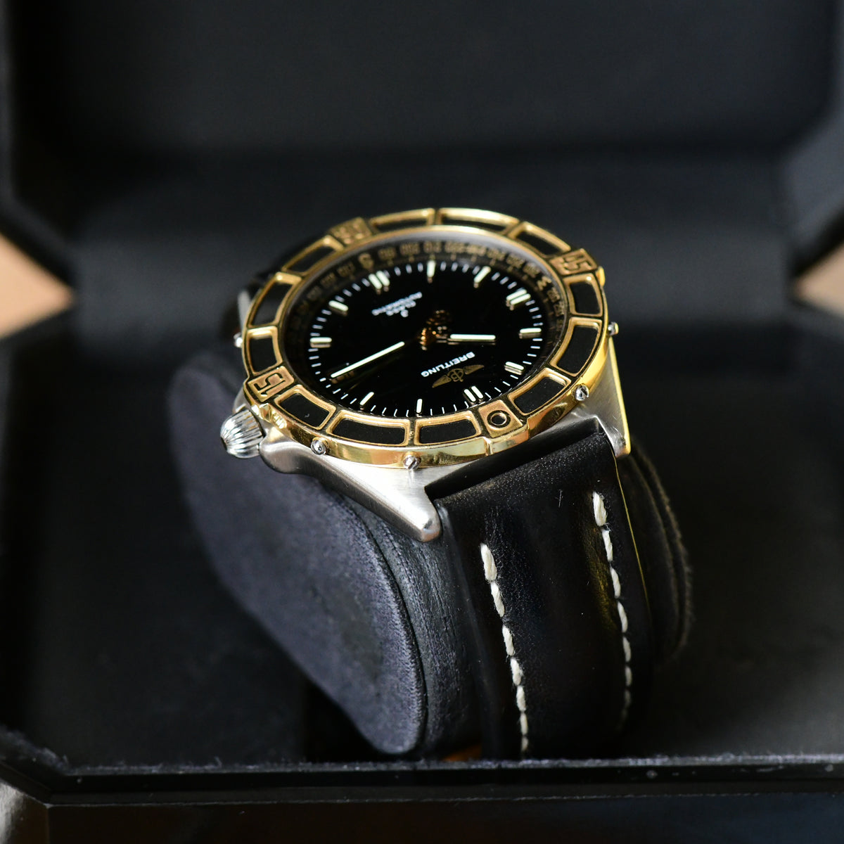 Breitling Cockpit J Class Automatic 80250 Steel & 18K Gold 40mm Black Dial Boxed