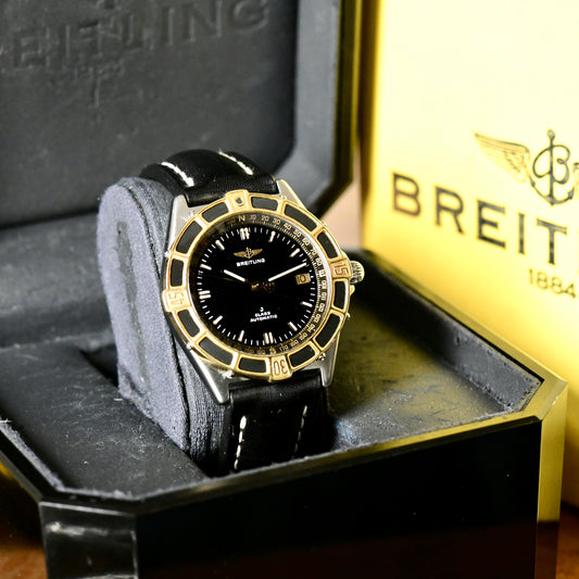 Breitling Cockpit J Class Automatic 80250 Steel & 18K Gold 40mm Black Dial Boxed