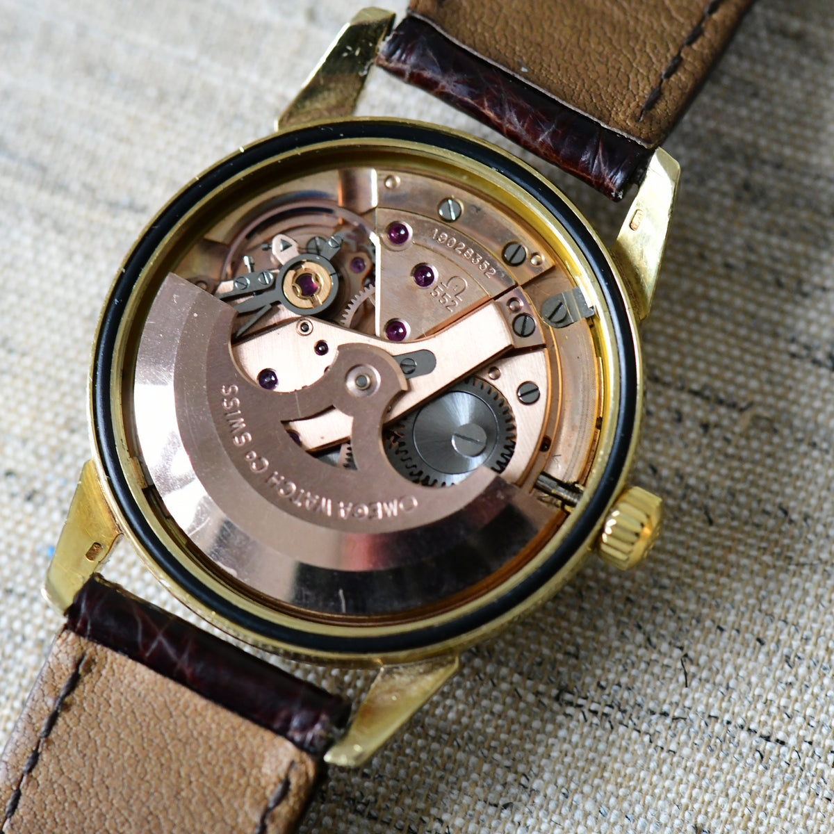 Omega Seamaster 18k Solid Gold Automatic Cross Hair Dial '60s Watch - Shell Oil