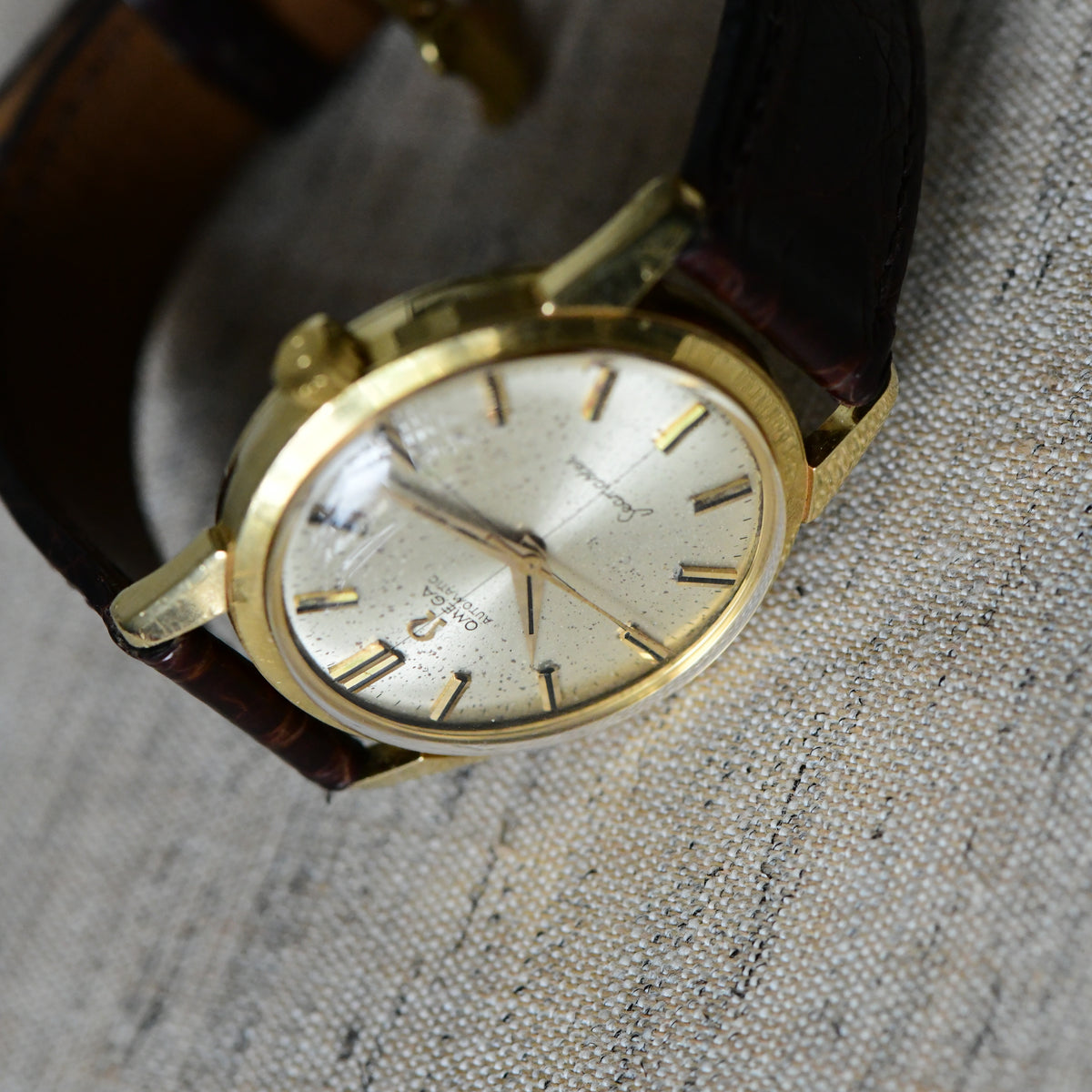 Omega Seamaster 18k Solid Gold Automatic Cross Hair Dial '60s Watch - Shell Oil
