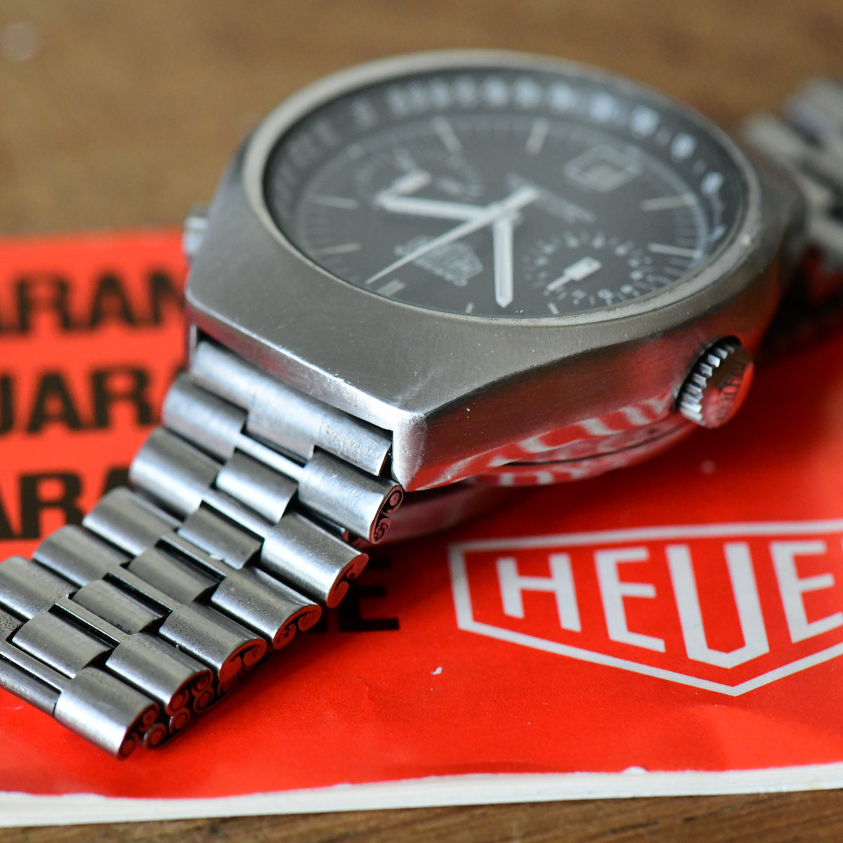Heuer Carrera 110.571 NC Cal 12 Automatic Chronograph Vintage Watch Box & Papers