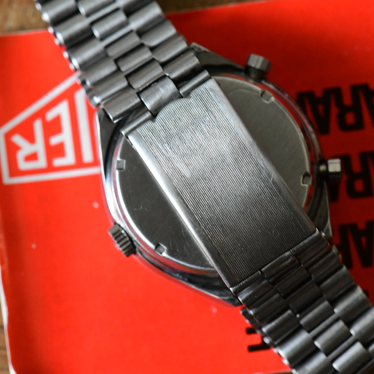 Heuer Carrera 110.571 NC Cal 12 Automatic Chronograph Vintage Watch Box & Papers