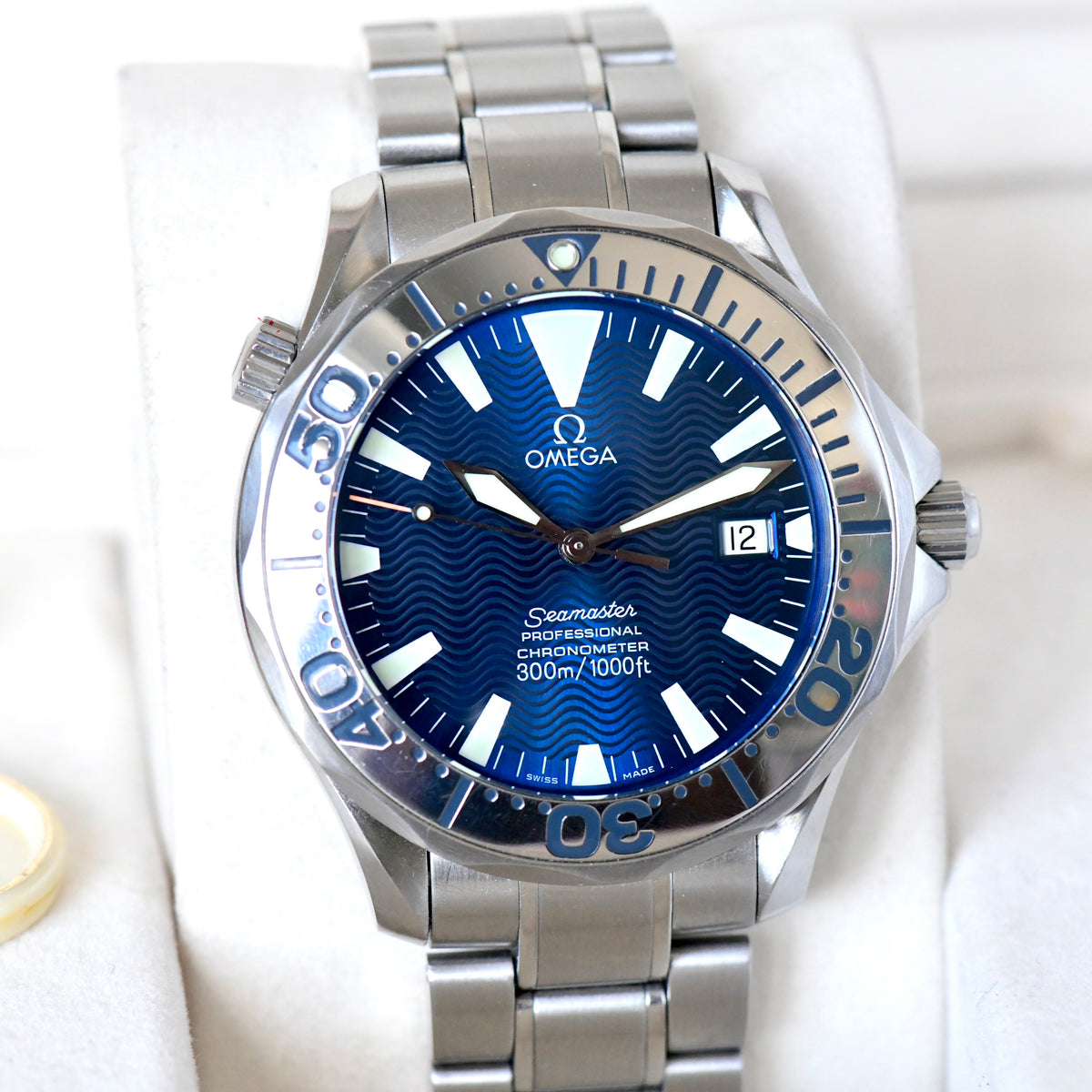 Omega Seamaster 300m Pro 41mm Full Size Auto Electric Blue 2255.80 Box & Papers