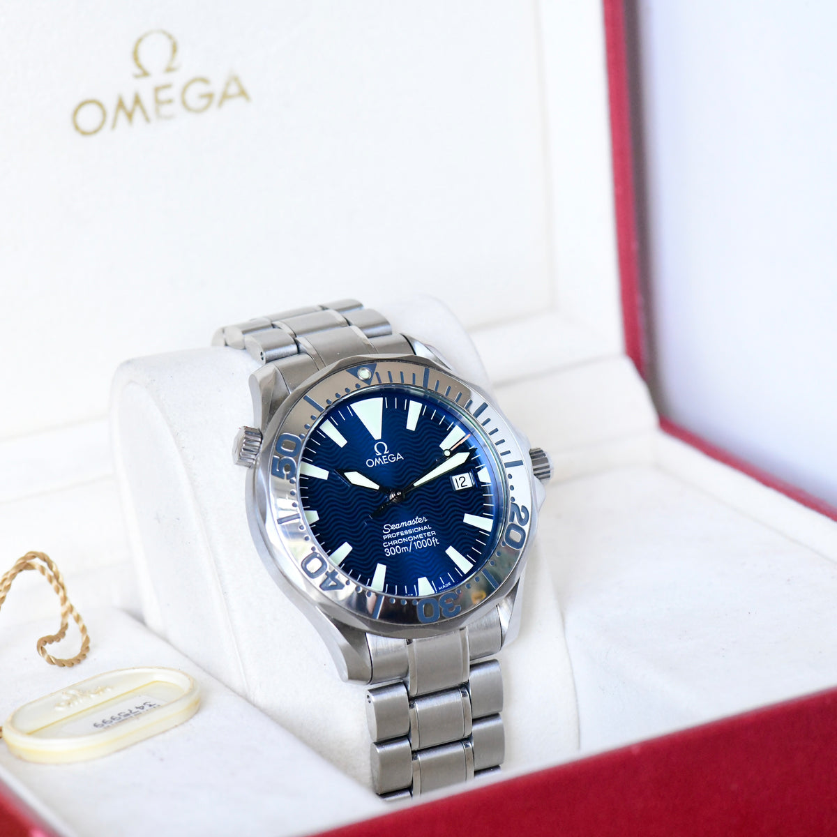 Omega Seamaster 300m Pro 41mm Full Size Auto Electric Blue 2255.80 Box & Papers