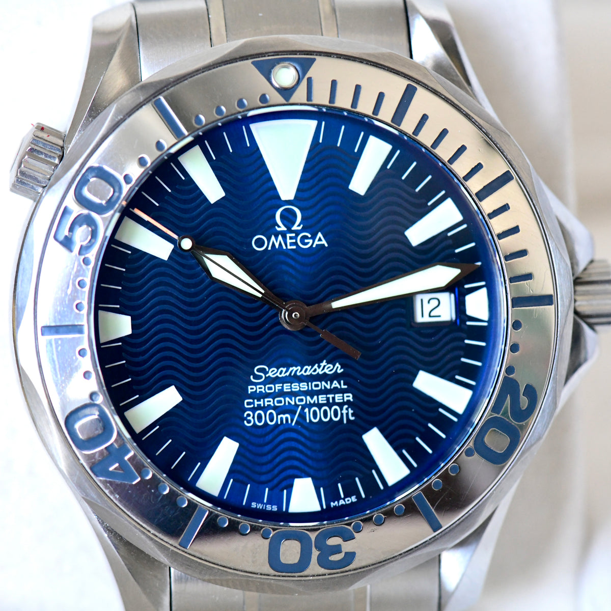 Omega Seamaster 300m Pro 41mm Full Size Auto Electric Blue 2255.80 Box & Papers