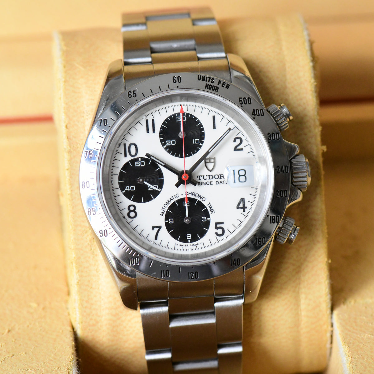 Tudor Prince Date Chronograph Ivory Dial Vintage Watch 79280 - Boxed