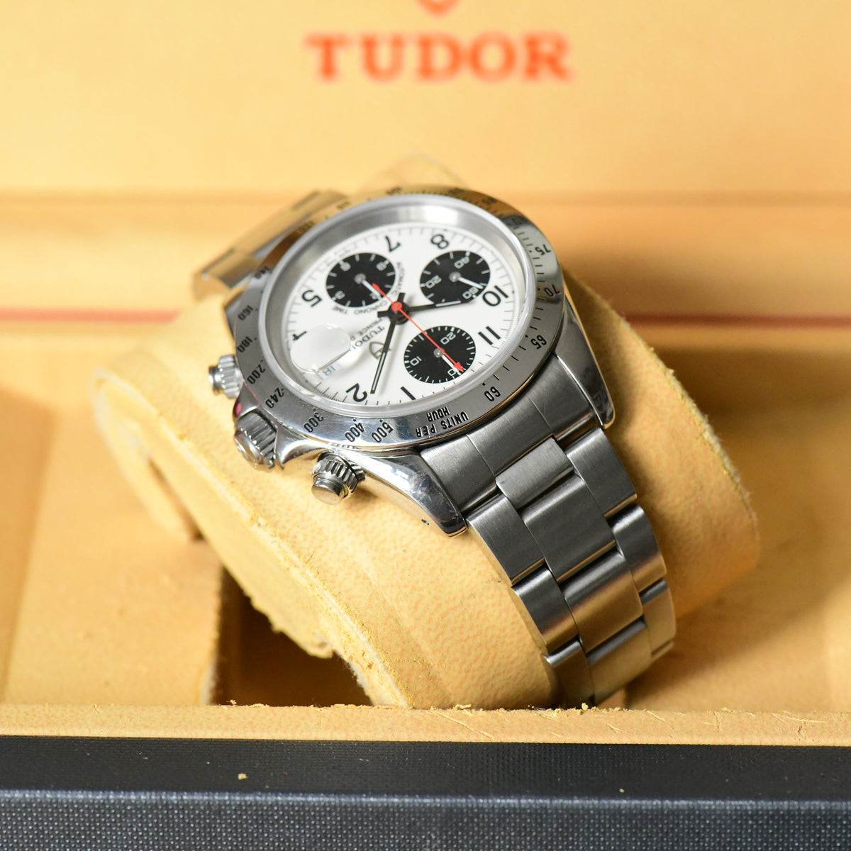 Tudor Prince Date Chronograph Ivory Dial Vintage Watch 79280 - Boxed
