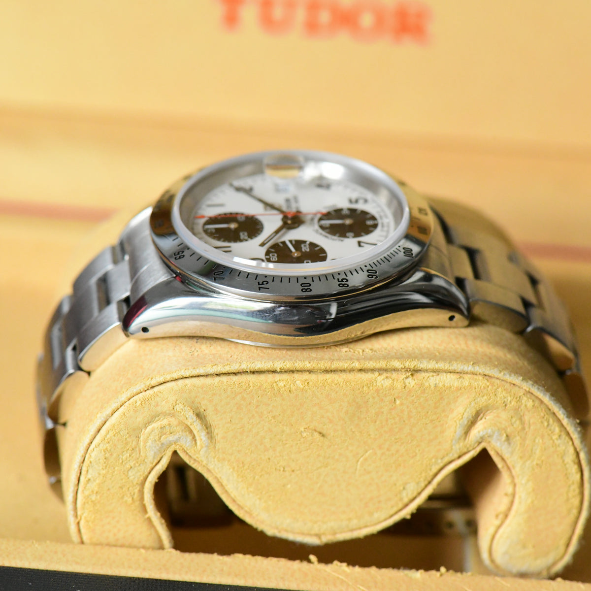 Tudor Prince Date Chronograph Ivory Dial Vintage Watch 79280 - Boxed