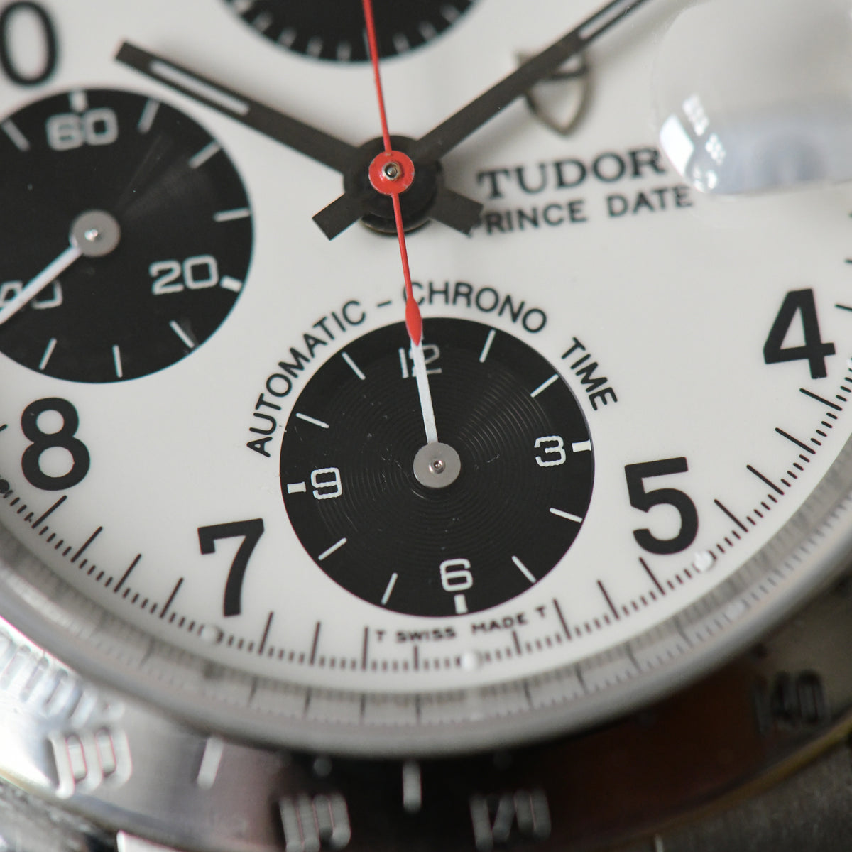 Tudor Prince Date Chronograph Ivory Dial Vintage Watch 79280 - Boxed
