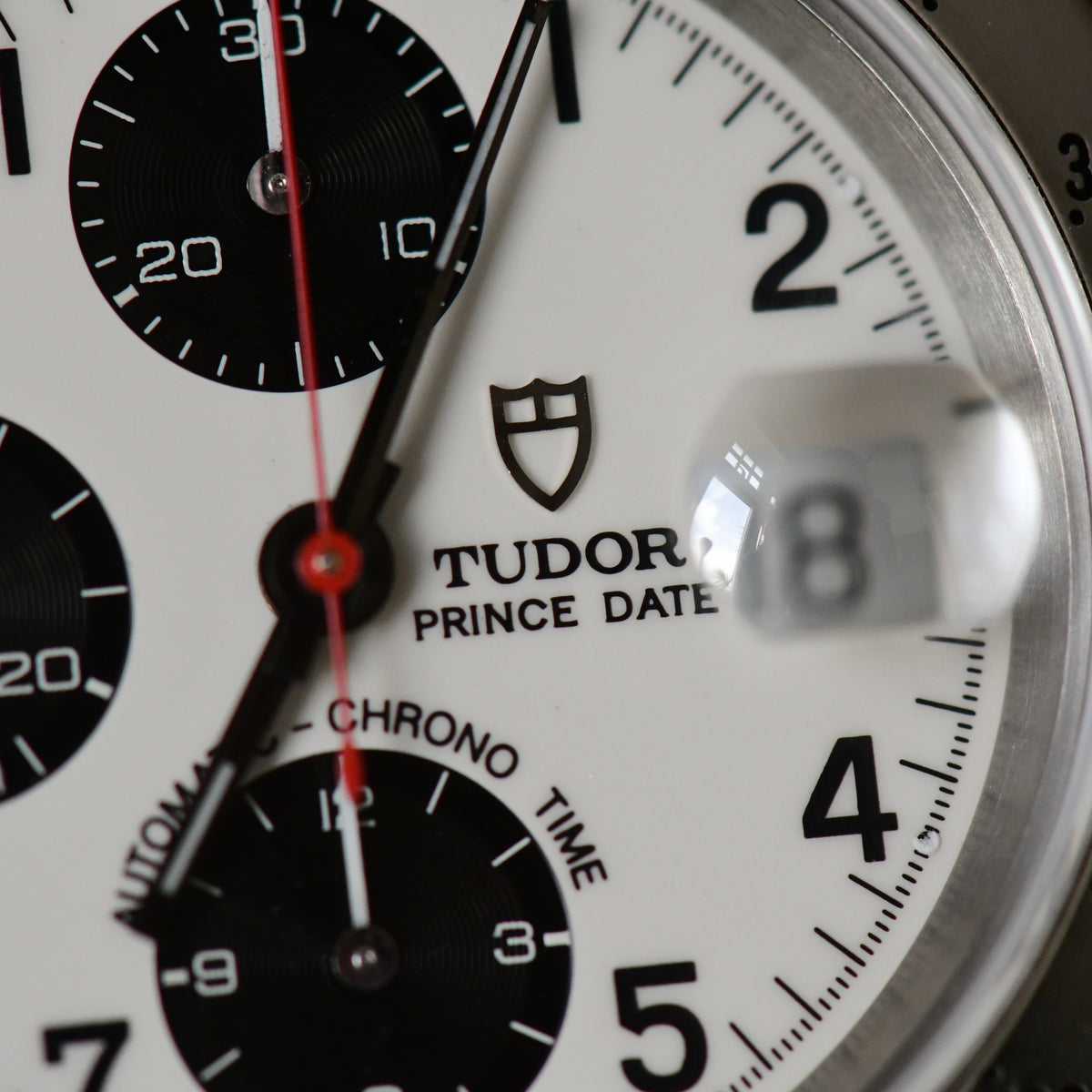 Tudor Prince Date Chronograph Ivory Dial Vintage Watch 79280 - Boxed