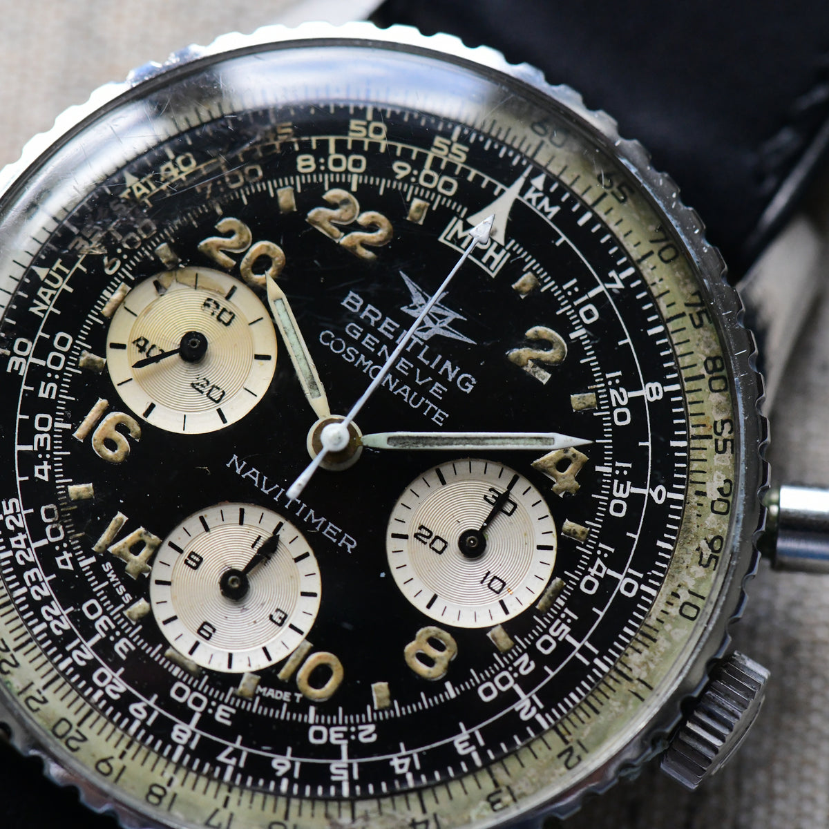 Breitling Navitimer Cosmonaute Ref. 809 Venus 178 1967 Vintage Chronograph Watch