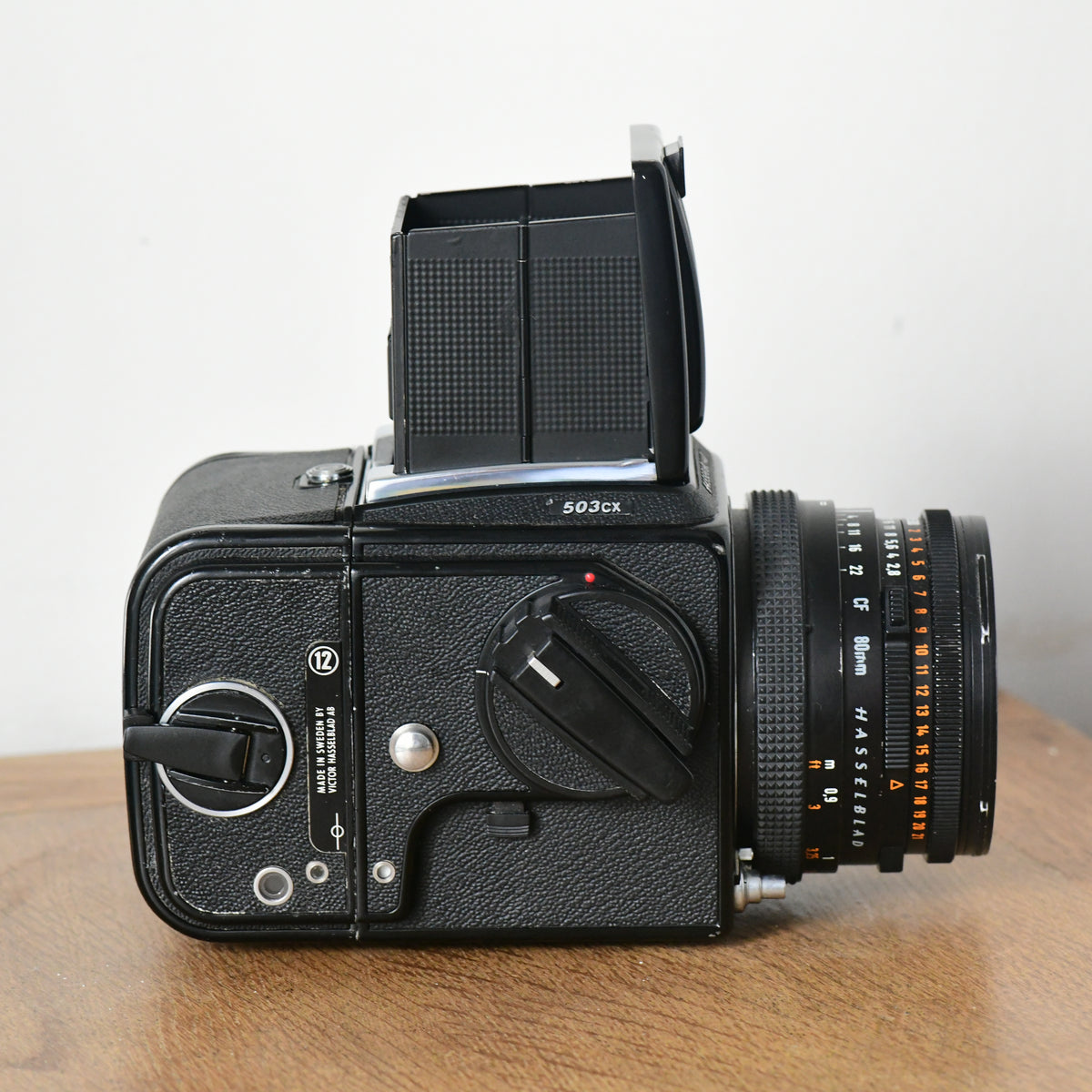 Hasselblad 503CX Black Complete Camera Kit 80mm F2.8 CF Lens, WLF, RWC & 120 RFH