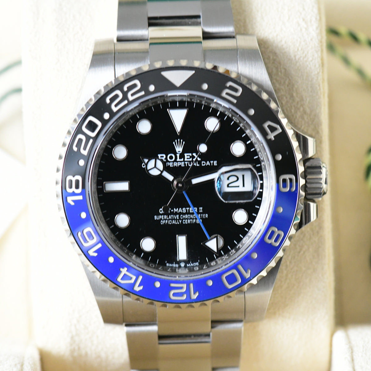Rolex GMT-Master II 126710BLNR "Batman" Blue Black 2022 Full Set Box and Papers